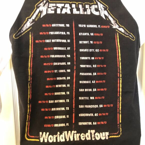 Metallica Concert World Wide Tour Graphic T-Shirt Double Sided Small Black - Picture 5 of 8